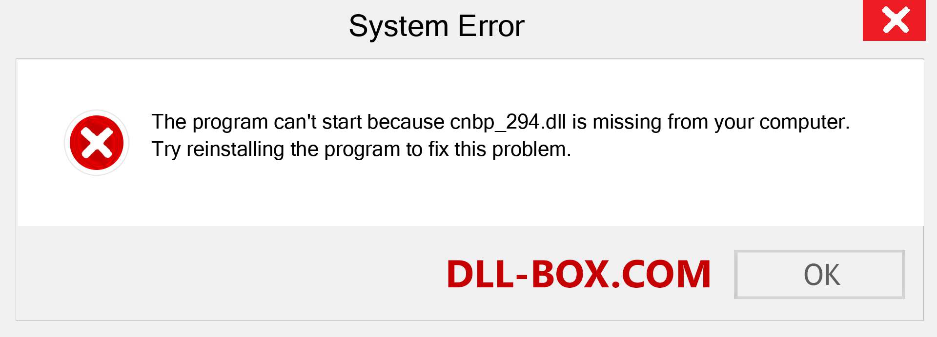  cnbp_294.dll file is missing?. Download for Windows 7, 8, 10 - Fix  cnbp_294 dll Missing Error on Windows, photos, images