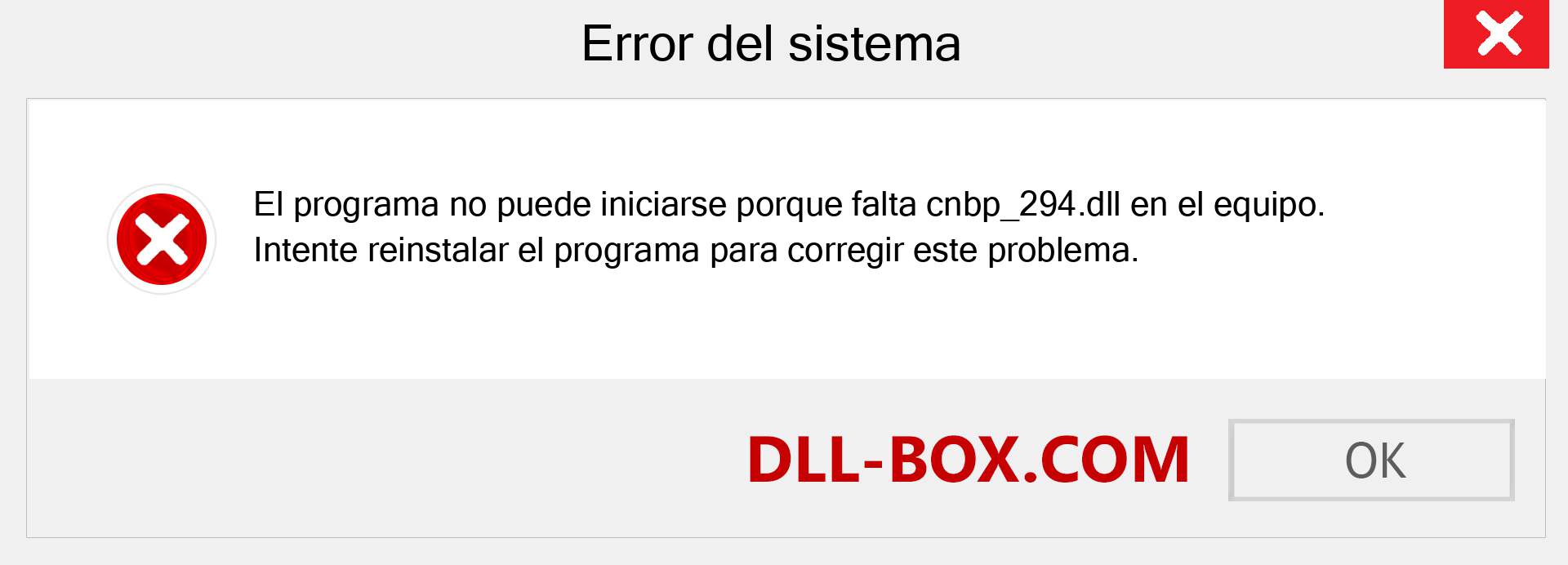 ¿Falta el archivo cnbp_294.dll ?. Descargar para Windows 7, 8, 10 - Corregir cnbp_294 dll Missing Error en Windows, fotos, imágenes